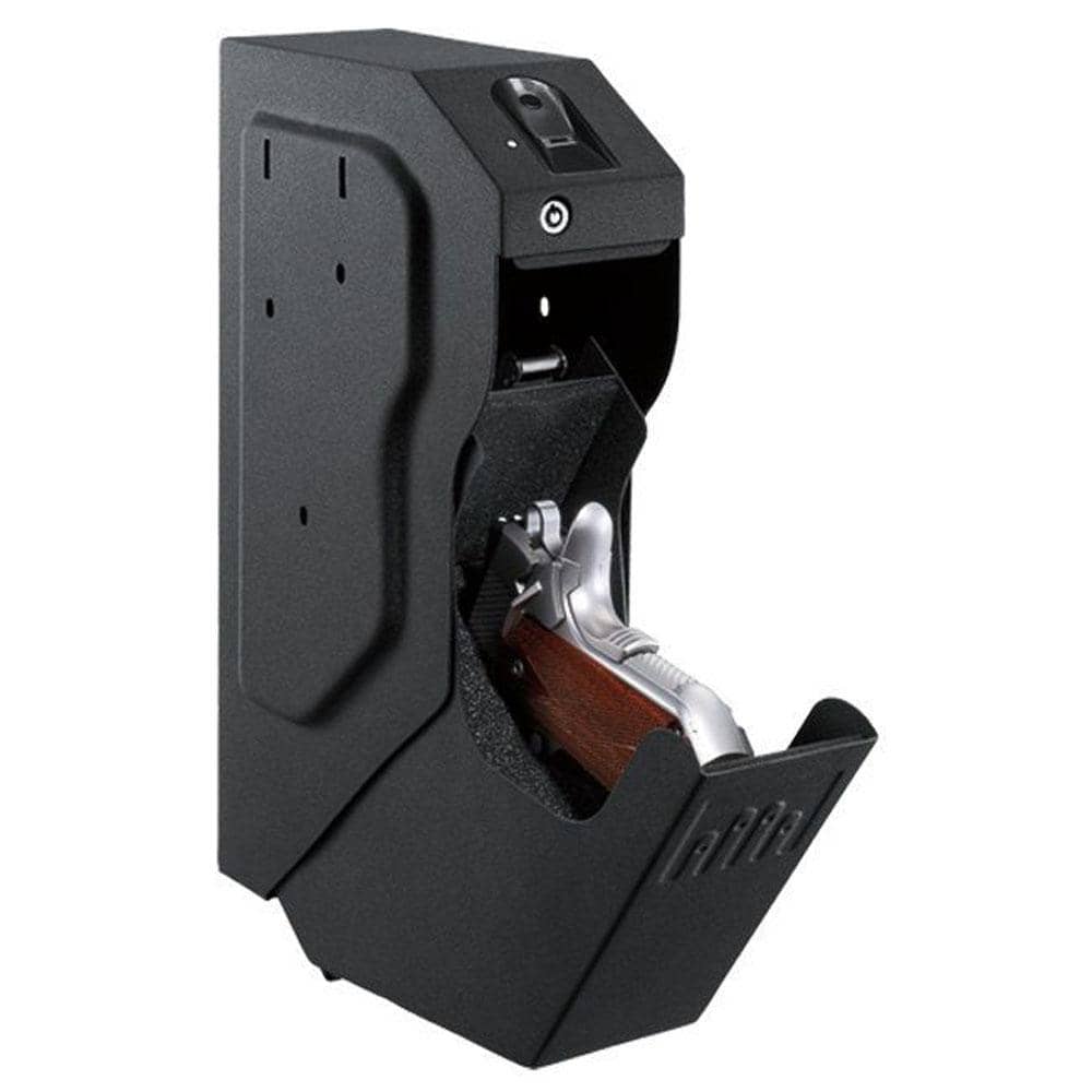 SpeedVault handgun safe with dropdown access compartment for quick access